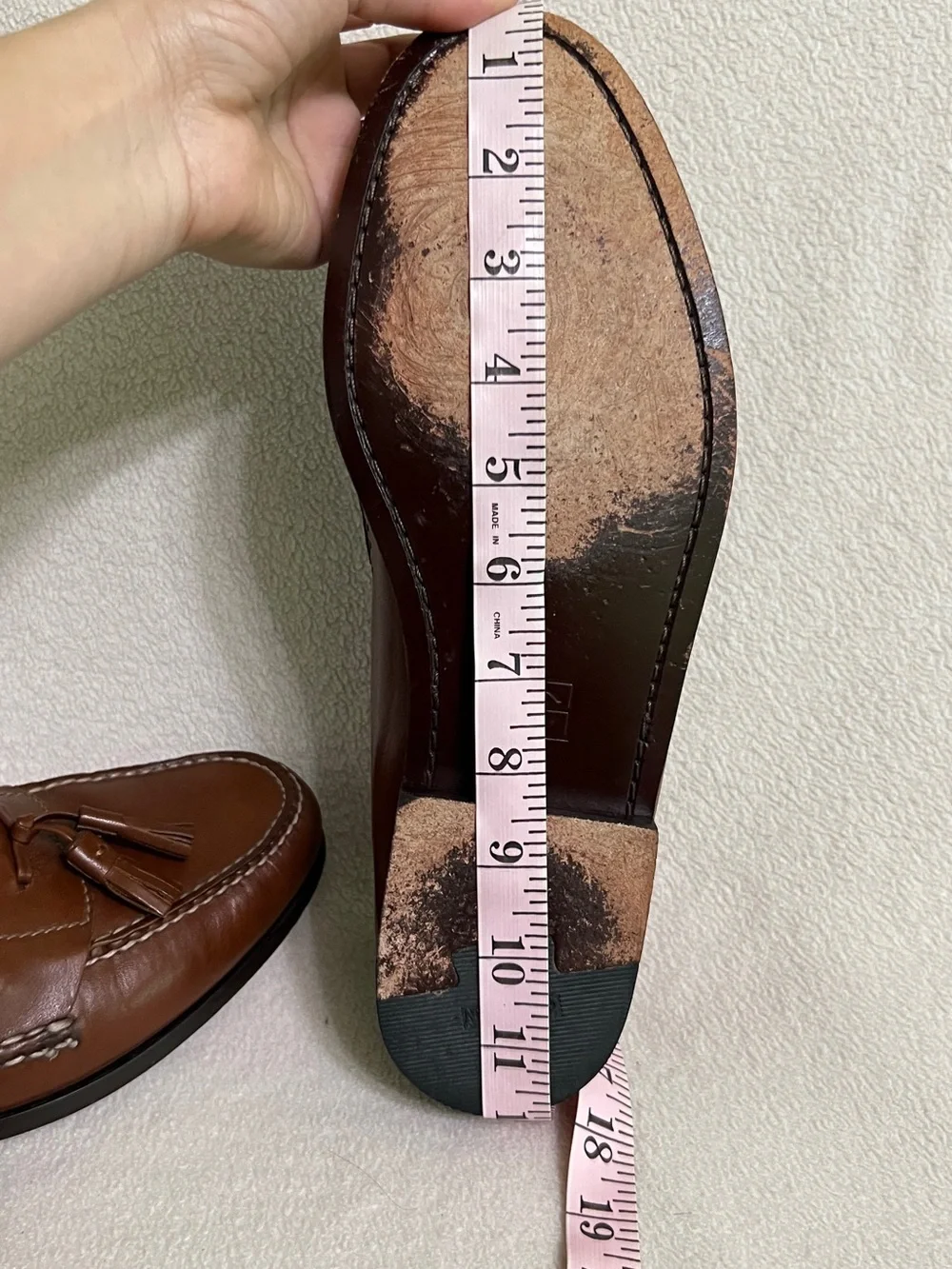 Cole Haan Men’s Tassel Loafers Cognac Leather Size 10 D Classic Dress Shoes